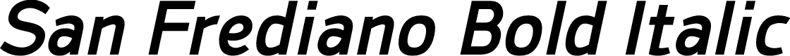 San Frediano Bold Italic