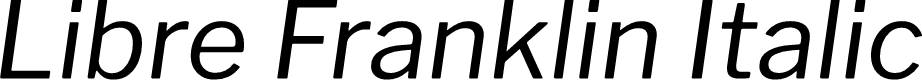 Libre Franklin Italic