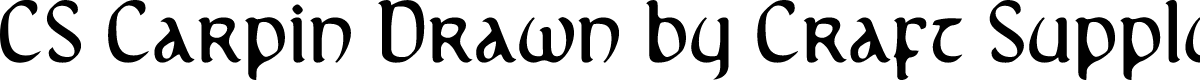CSCarpinDrawn-Regular Demo