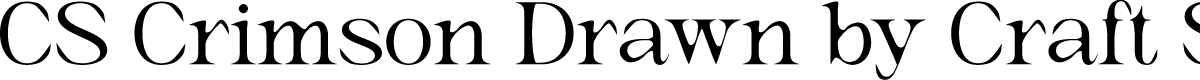 CSCrimsonDrawn-Regular Demo
