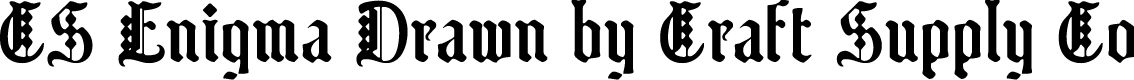 CSEnigmaDrawn-Regular Demo