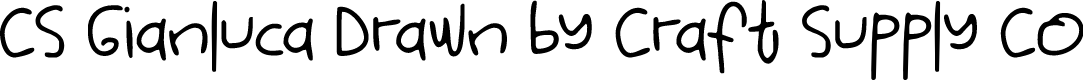 CSGianlucaDrawn-Regular Demo