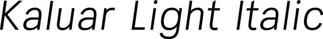 Kaluar Demo Light Italic