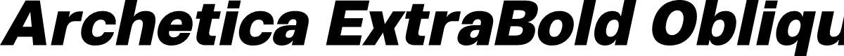 Archetica ExtraBold Oblique