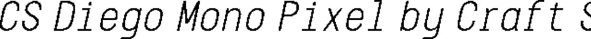 CSDiegoMonoPixel-Regular Demo