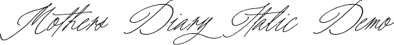 Mothers Diary Italic Demo