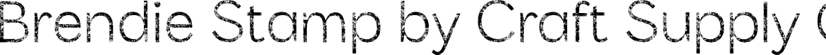 BrendieStamp-Regular Demo