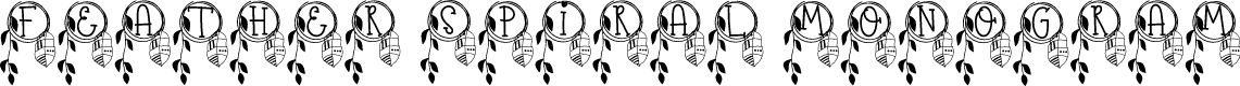 Feather Spiral Monogram