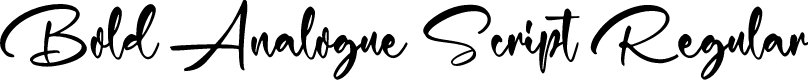 Bold Analogue Script Regular