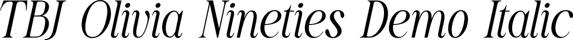 TBJ Olivia Nineties Demo Italic