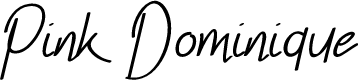 Pink Dominique Cursive Elegant Signature