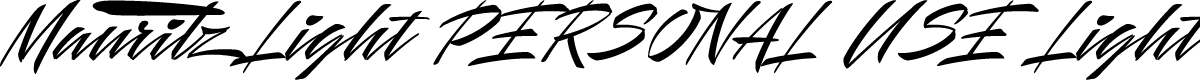 Mauritz Light PERSONAL USE Light Italic