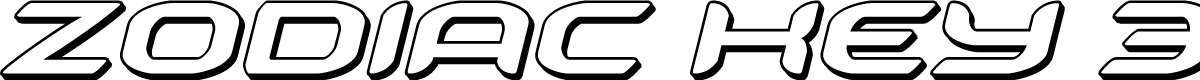 Zodiac Key 3D Italic