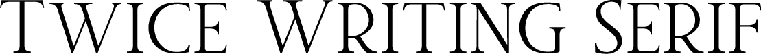 Twice Writing Serif