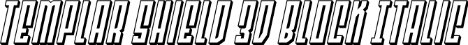 Templar Shield 3D Block Italic