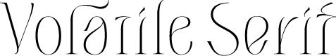 Volatile Serif PERSONAL USE Regular