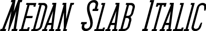 Medan Slab Italic