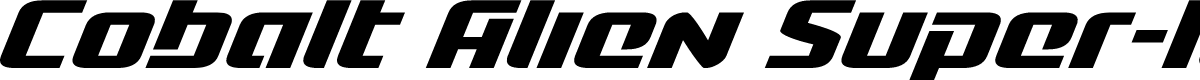 Cobalt Alien Super-Italic