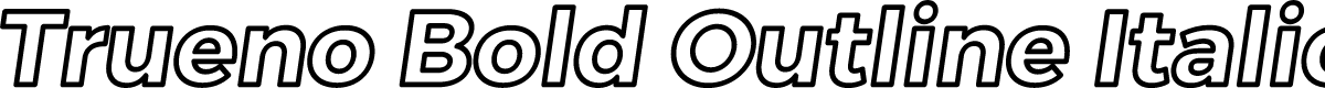Trueno Bold Outline Italic