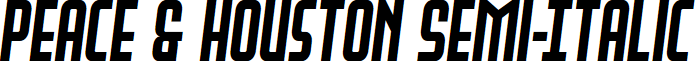 Peace & Houston Semi-Italic