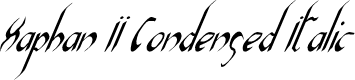 Xaphan II Condensed Italic