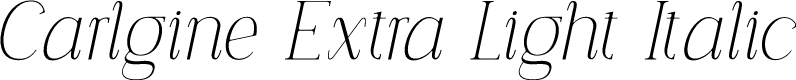 Carlgine Extra Light Italic