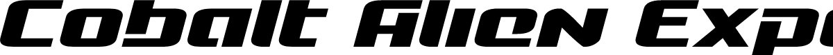 Cobalt Alien Expanded Italic