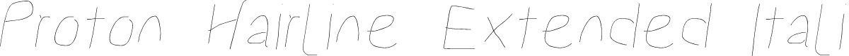 Proton Hairline Extended Italic