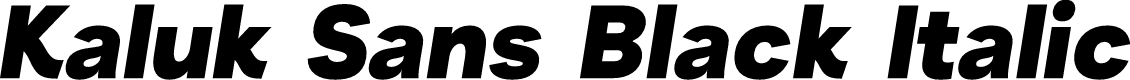 Kaluk Sans Demo Black Italic