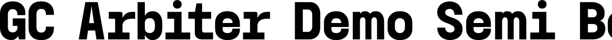 GC Arbiter Demo Semi Bold