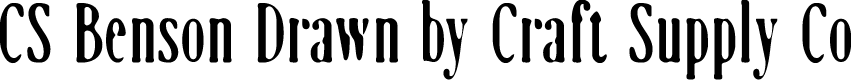 CSBensonDrawn-Regular Demo