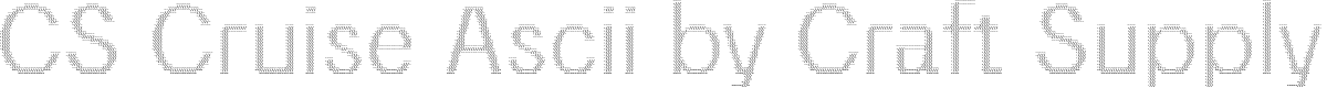 CS Cruise Ascii Regular Demo