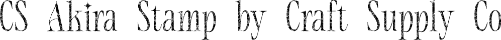 CSAkiraStamp-Regular Demo