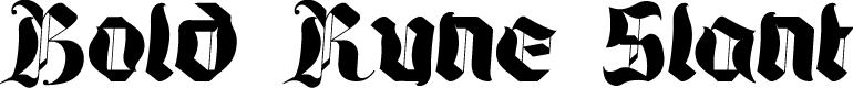 Bold Rune Slant