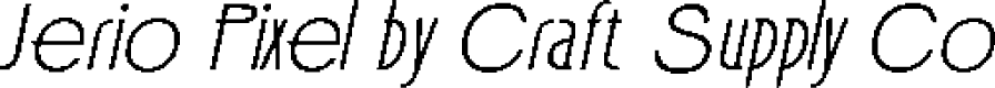 JerioPixel-Regular Demo