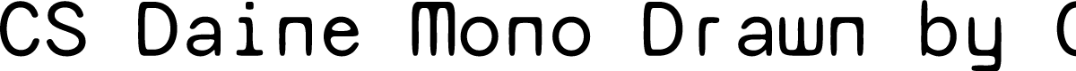 CSDaineMonoDrawn-Regular Demo