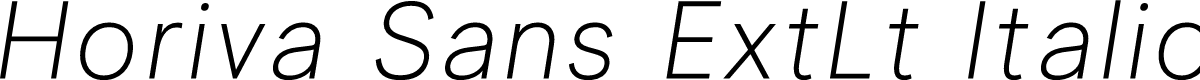 Horiva Sans Demo ExtLt Ita