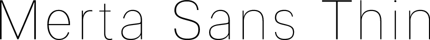 Merta Sans Demo Thin