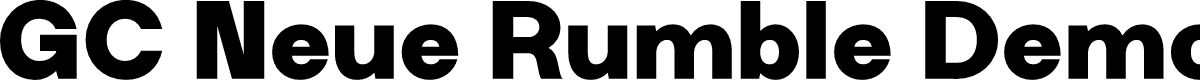 GC Neue Rumble Demo Extra Bold