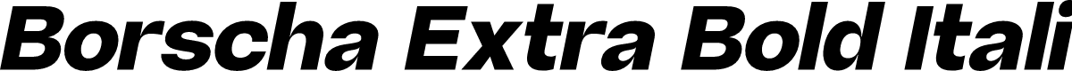Borscha Extra Bold Italic