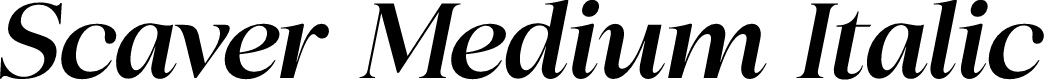 Scaver Medium Italic