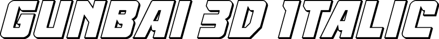 Gunbai 3D Italic