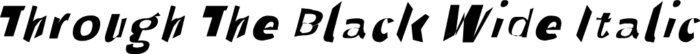 Through The Black Wide Italic