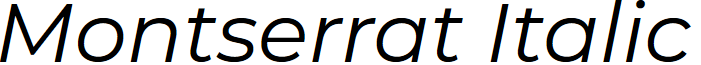 Montserrat Italic