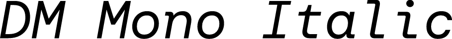 DM Mono Italic