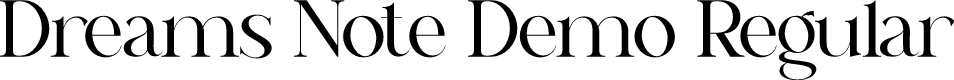 Dreams Note Demo Regular