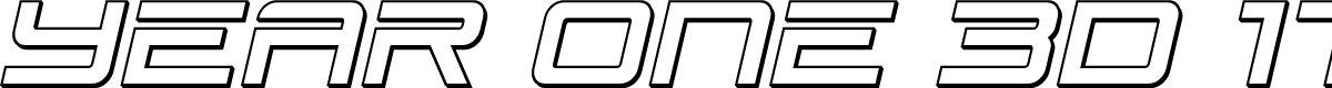 Year One 3D Italic