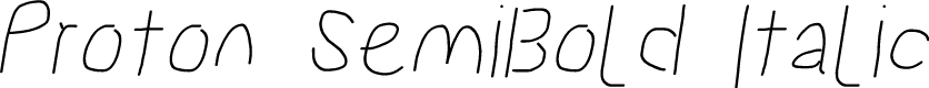 Proton SemiBold Italic