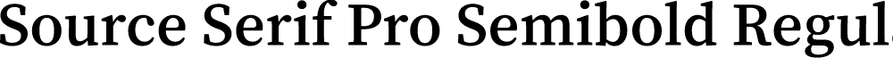 Source Serif Pro Semibold Regular