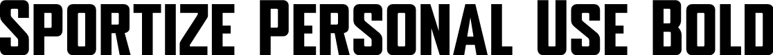 Sportize Personal Use Bold